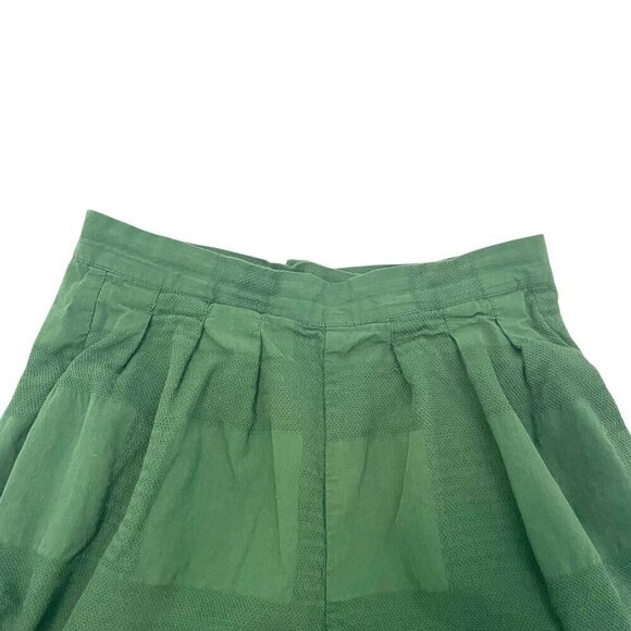 Anthropologie Pleated High Waist Shorts Corey Lynn Calter Green size Medium - Picture 4 of 7